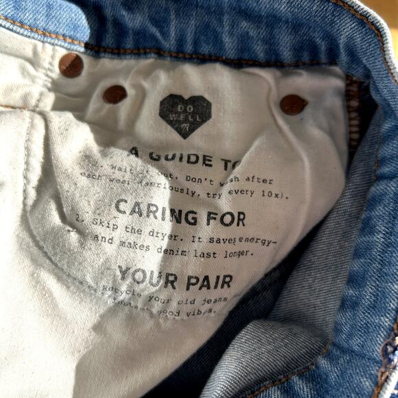 Madewell High-Rise Slim Crop Boy Jeans Size 26 Boyfriend Relaxed Dover Raw Hem - Picture 5 of 8